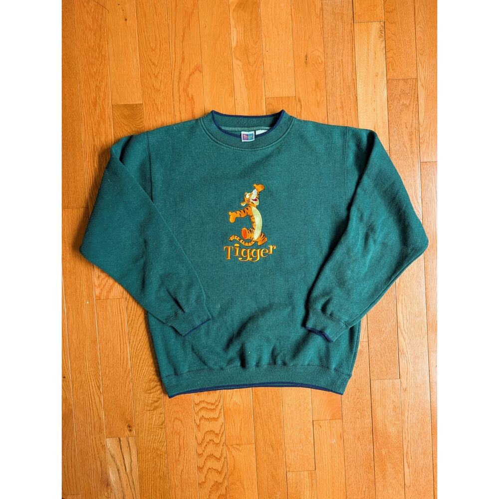 Vintage 90s Disney Pooh 100 Acre Woods Collection Tigger Sweatshirt Tagged L GUC